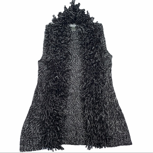CACHE vintage vest knitted black white size S - Picture 1 of 6